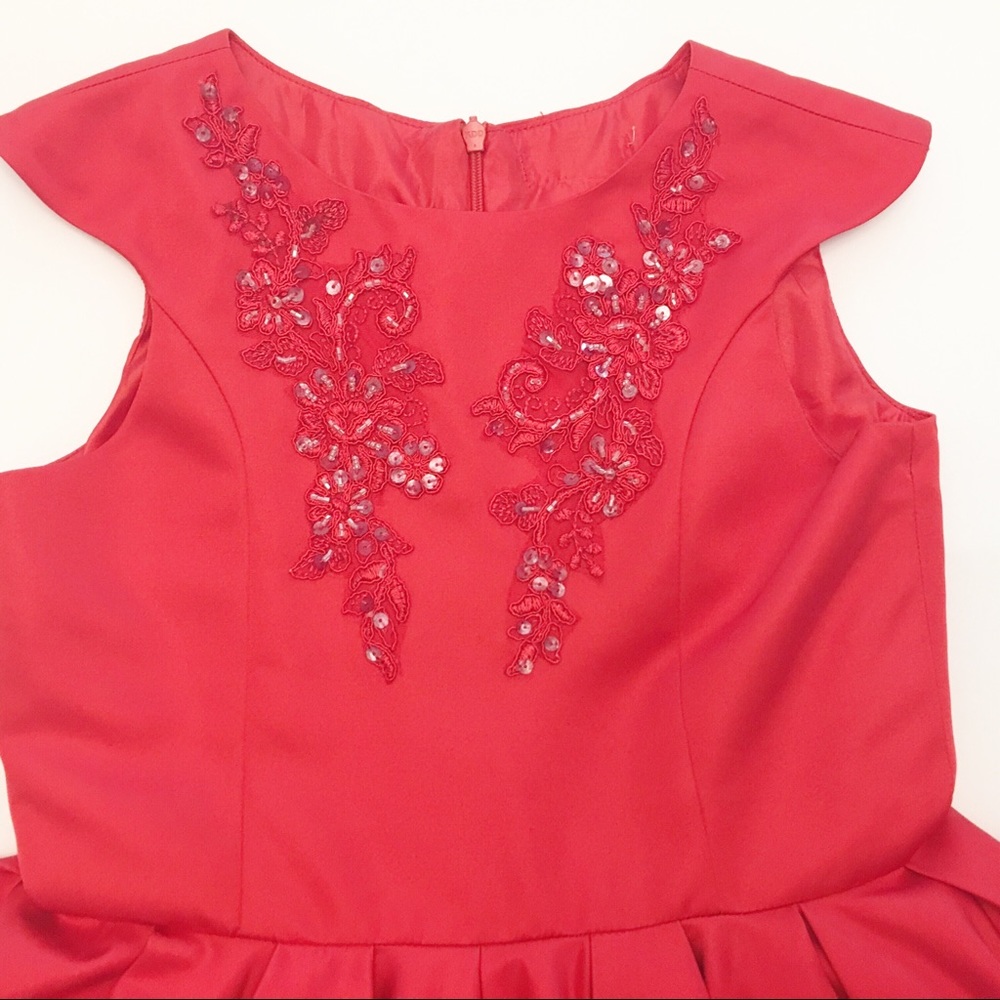 Chasing Fireflies Red Formal Dress for Kids - Picture 3 of 7